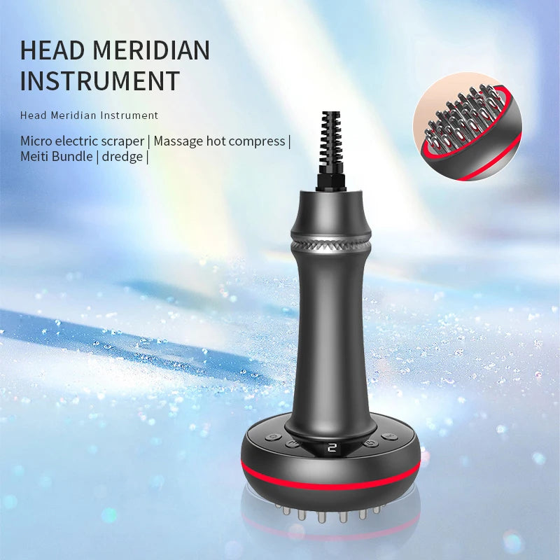 Electric Meridian Brush Gua Sha Body Massager Vibrate Microcurrent Hot Compress Scraping Lymphatic Drainage Machine Fat Burner