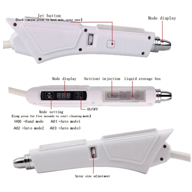Skin Care 4 in 1 Cold Hammer Thermal Rf Anti-aging Mesotherapy Face Lifting Beauty Machine