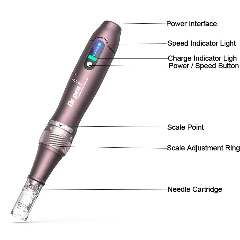 Dr.pen Ultima A10 with 2pcs Cartridge Wireless Skin Care Derma Pen Micro Skin Pen Skin Rejuvenation Machine