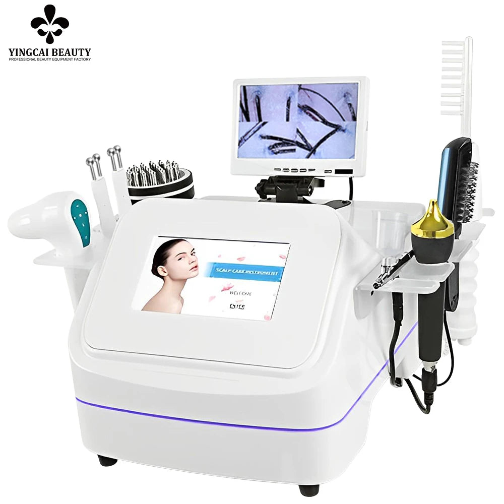 Professional Hair Loss Scalp Treatment Machine HD 50X 200X Scalp Analysis Machine 7 in 1 Hair restoration Machine