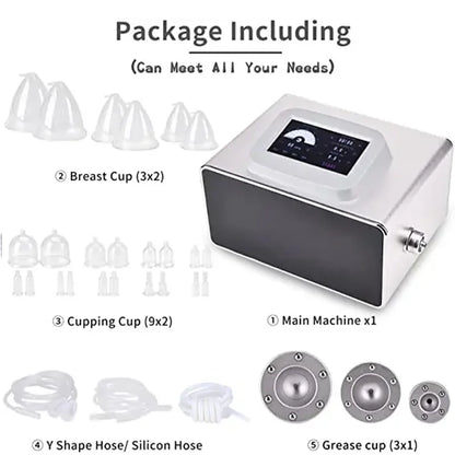 US UK Stock Vacuum Buttock Lifting Machine Breast Enlargement Butt Lifting Massage with 150ml 120ml Cups