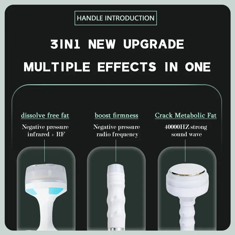 4 Max Cellulite Removal 3D Cavitation System 3 In 1 Skin Firm Vacuum Machine Facial Massager Body Shaping Male Massage Equipment