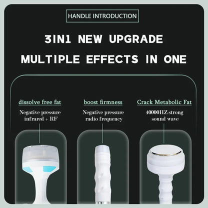 4 Max Cellulite Removal 3D Cavitation System 3 In 1 Skin Firm Vacuum Machine Facial Massager Body Shaping Male Massage Equipment