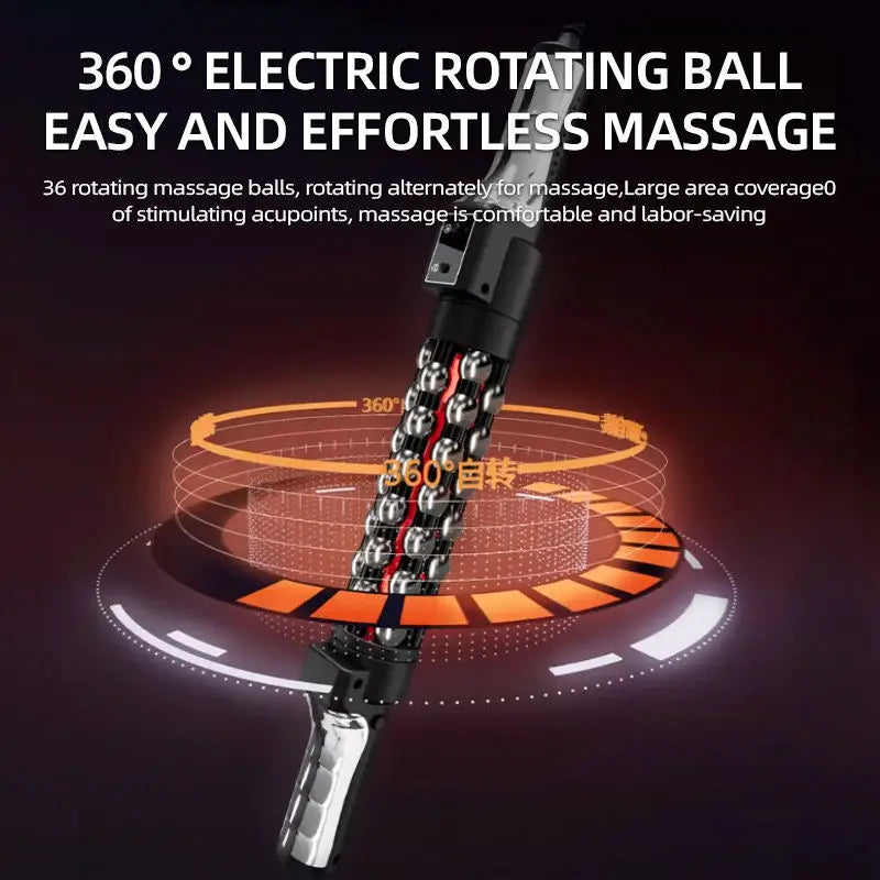 2025 New Arrivals Red Light Heated Massage Device 360 Rotating Inner Ball Roller For Whole Body Anti Cellulite