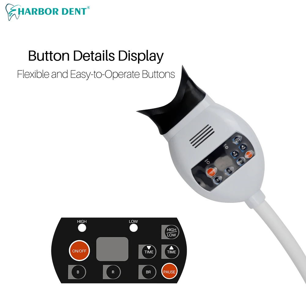 Dental Cold Light Lamp 3Color Desk Tooth Whitening Machine Bleaching Accelerator Device LED Light Dentistry Equipment Adjustable