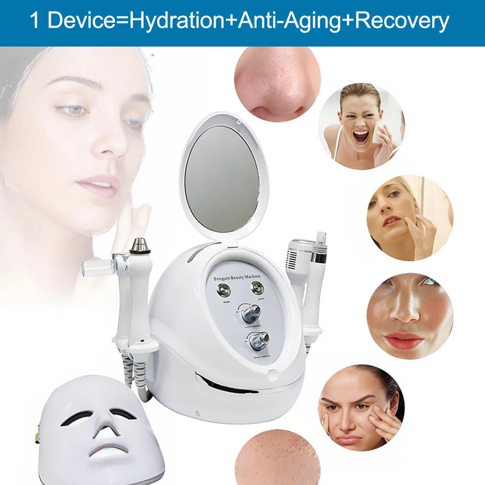 5 in 1 hydro facial machine Skin cleaning device anti aging Dead Skin Removal Skin Barrier Recovery small bubble Facial Machine