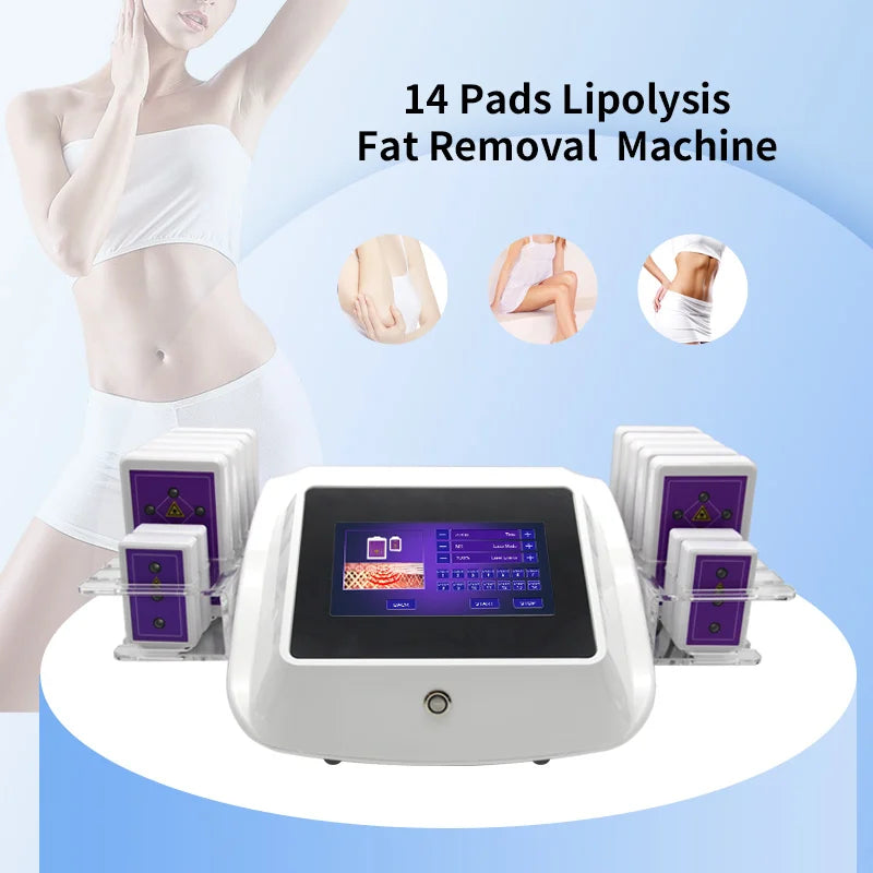 Professional Lipo Laser Red Light Physiotherapy System Shape Loss Fat  Lifting 635-650NM wavelength Abdomen Waist Legs FatBurner