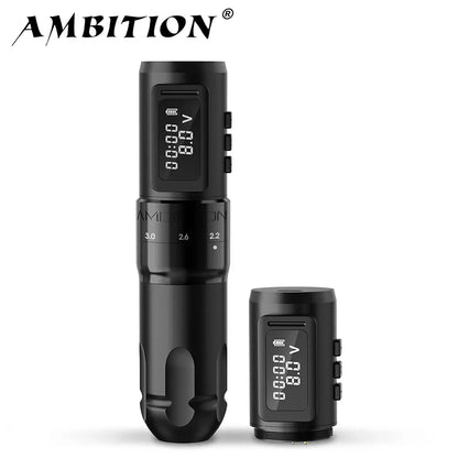 Ambition MARS-U Professional Wireless Tattoo Machine Pen Adjustable Stroke 2.2-4.2mm Cartridge 1800mAh Coreless Motor Tattoo Art