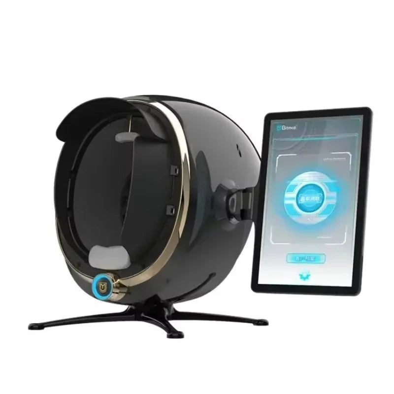 3D Skin Analysis Machine: Portable Facial Scanner with Magic Mirror - Moisture/Oil/Texture Tester for Home & Professional Use