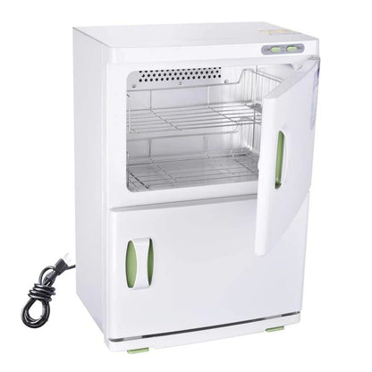 46L Professional Dual Cabinet Towel Tool Warmer Cabinet UV Sterilizer Temperature Control for Massage Shop Hotel Beauty Salon