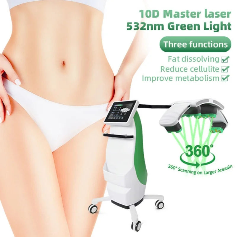 Upgrades Lipo System 10d Lipo Green Laser 532nm Green Light Laser Arm Fat Removal 10d 532nm Emerald Laser