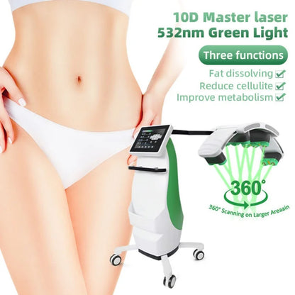 Upgrades Lipo System 10d Lipo Green Laser 532nm Green Light Laser Arm Fat Removal 10d 532nm Emerald Laser