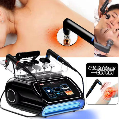 3 in 1 448KHZ RF Tecar Therapy RET CET Diathermy Body Sliming Machine Pain Relief Skin Tightening INDIBA Deep Care 2025