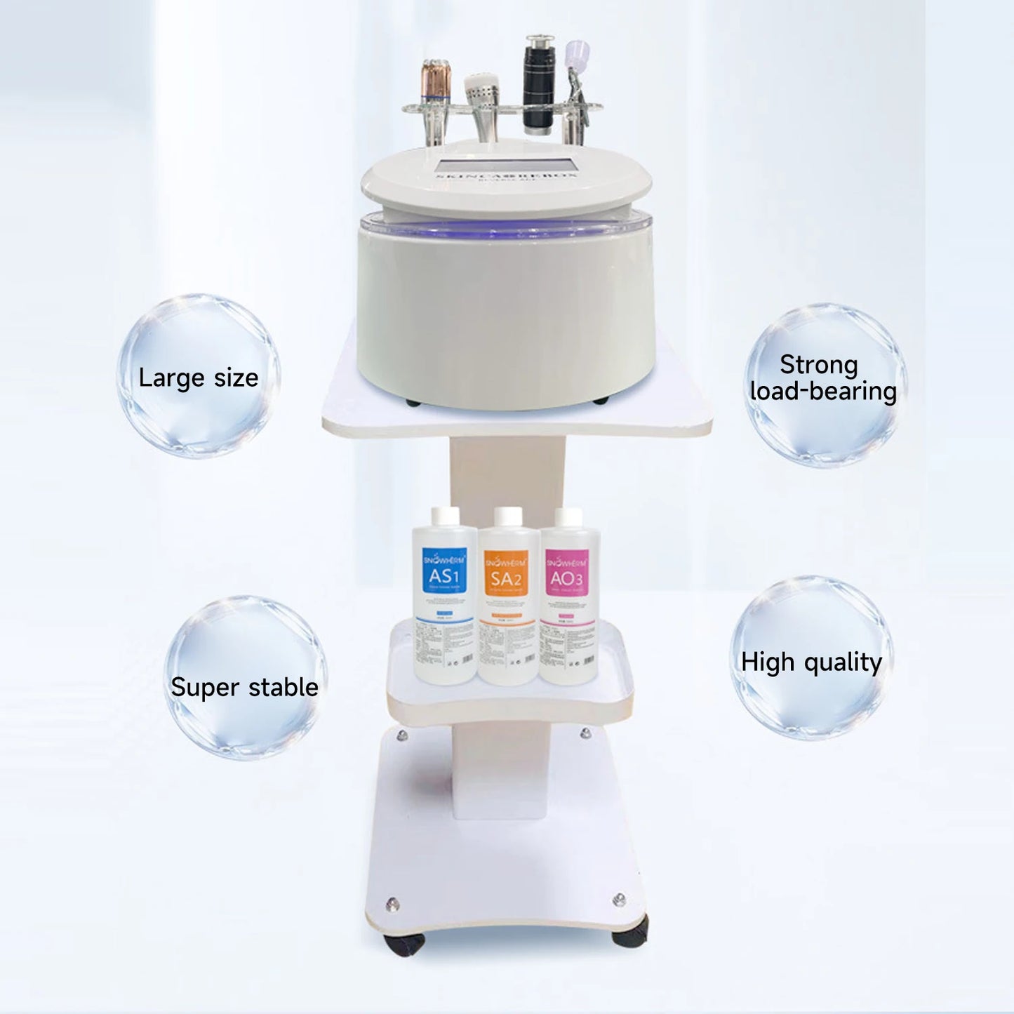 Beauty Equipment Salon Table Trolley Stand Beauty Rolling Cart Wheel Holder Spa Max Load 40Kg 360°Rotatable