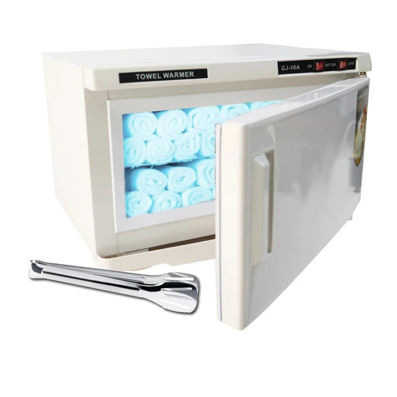 UV Sterilizer Large Capacity Towel Warmer Hot Towel Cabinet Facial Spa Massage Salon Hotel Gym Barber Sterilizer 16L 2 in 1