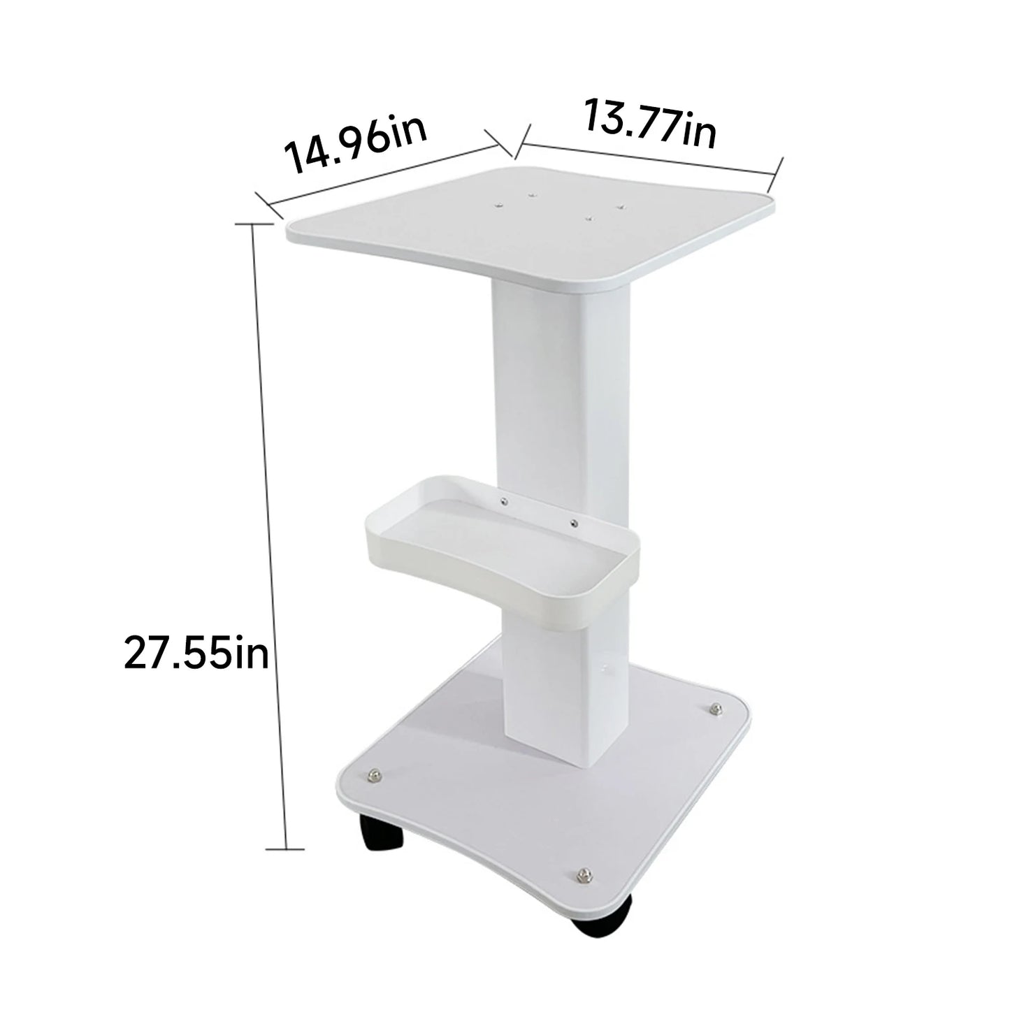 Beauty Equipment Salon Table Trolley Stand Beauty Rolling Cart Wheel Holder Spa Max Load 40Kg 360°Rotatable