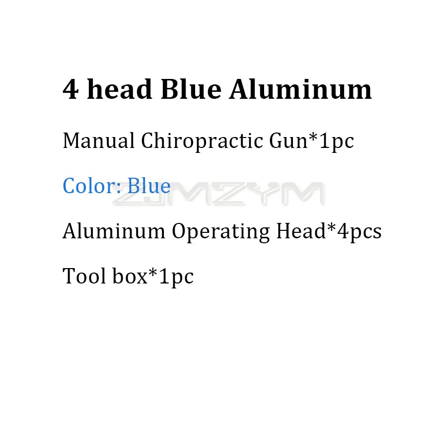 300N Chiropractic Adjustment Tool Spine 6 Levels 1/4 Heads Therapy Adjust Vertebration Tool Massager Manual Chiropractic Gun Set