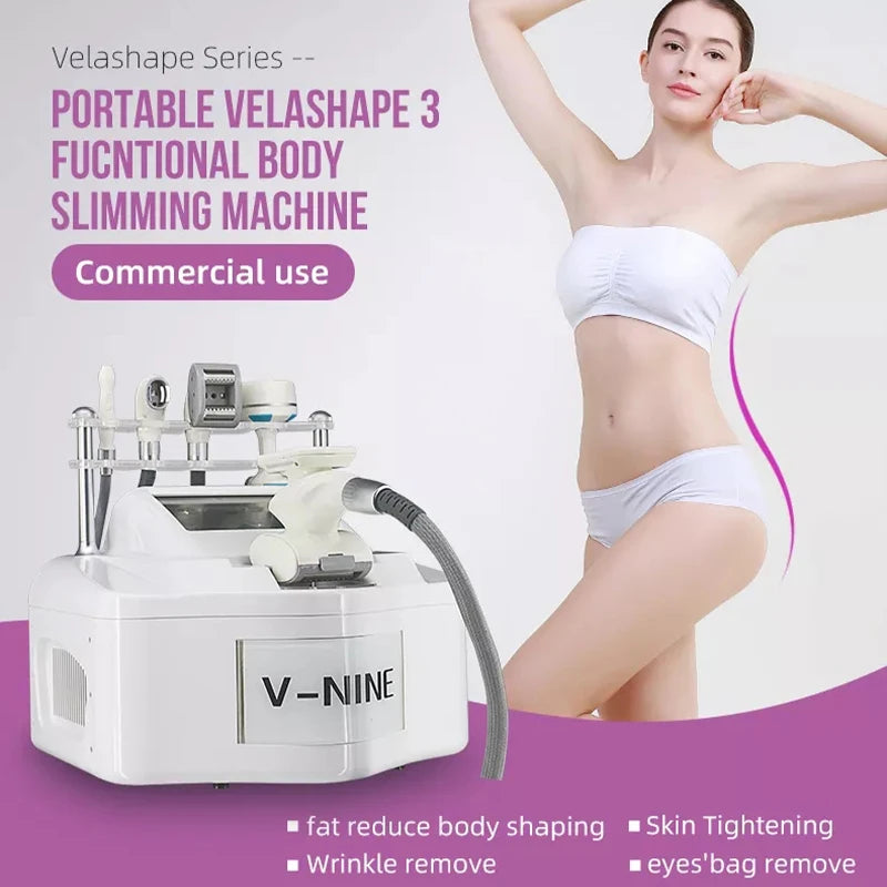 2024 Portable V9 Vela Body Shape Weight loss Vacuum 80K Cavitation Slimming Roller Shaping Massage Machine Fat Removal Face lift