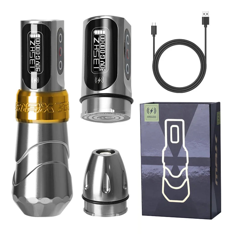 Wireless Tattoo Machines Professional Permanent Makeup Rotary Tattoo Pen LCD Display  Coreless Motor Tattoo Machine