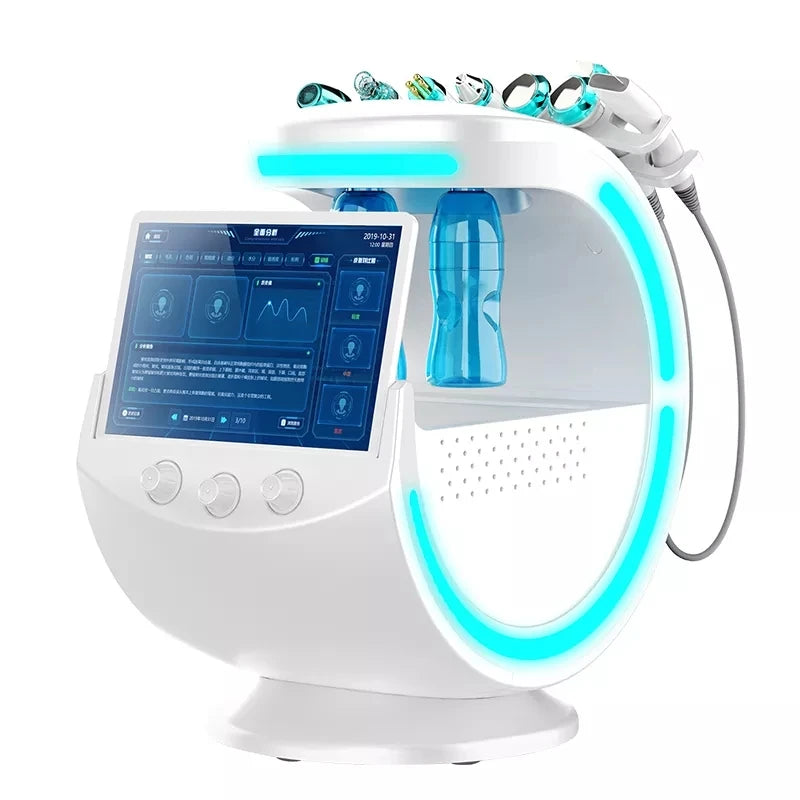 7 in 1 Smart Ice Blue Analyzer Multifunction Facial Machine Diamond Hydra Dermabrasion Facial Aquafacial