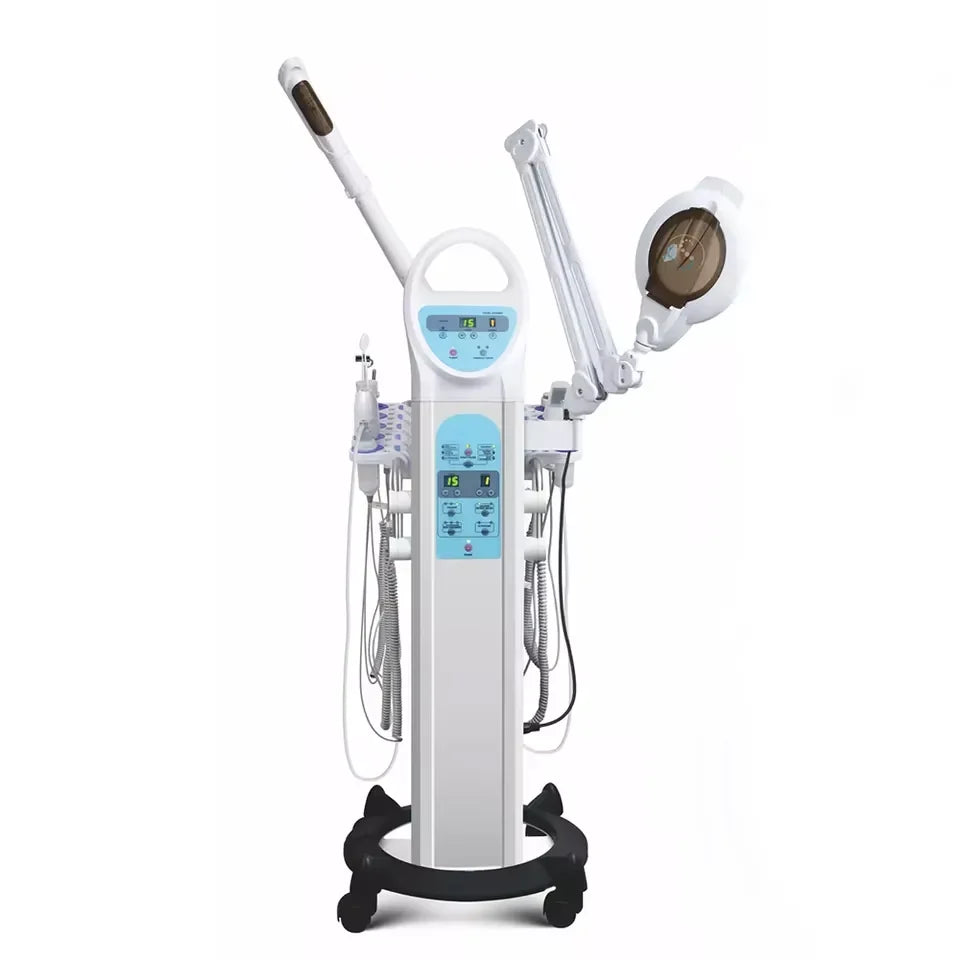 Top Beauty Products 10 in 1 Multifunctional Facial Beauty Machine Vacuum Facial Cleansing LED Magnifying Lamp Hot Steamer