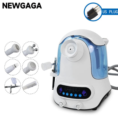 NEWGAGA 6 In 1 CO2 Oxygen Bubble Facial Machine Whitening Moisturizing Skin Care Hot Cold Ultrasound Skin Rejuvenation Device