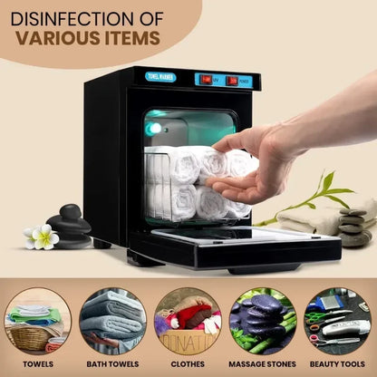 5L 2 in 1 Hot Towel Warmer UV Treated Hygienic Cabinet Home Bath Towel Warmer with Aluminum Chamber Hotel Disinfection Cabinet