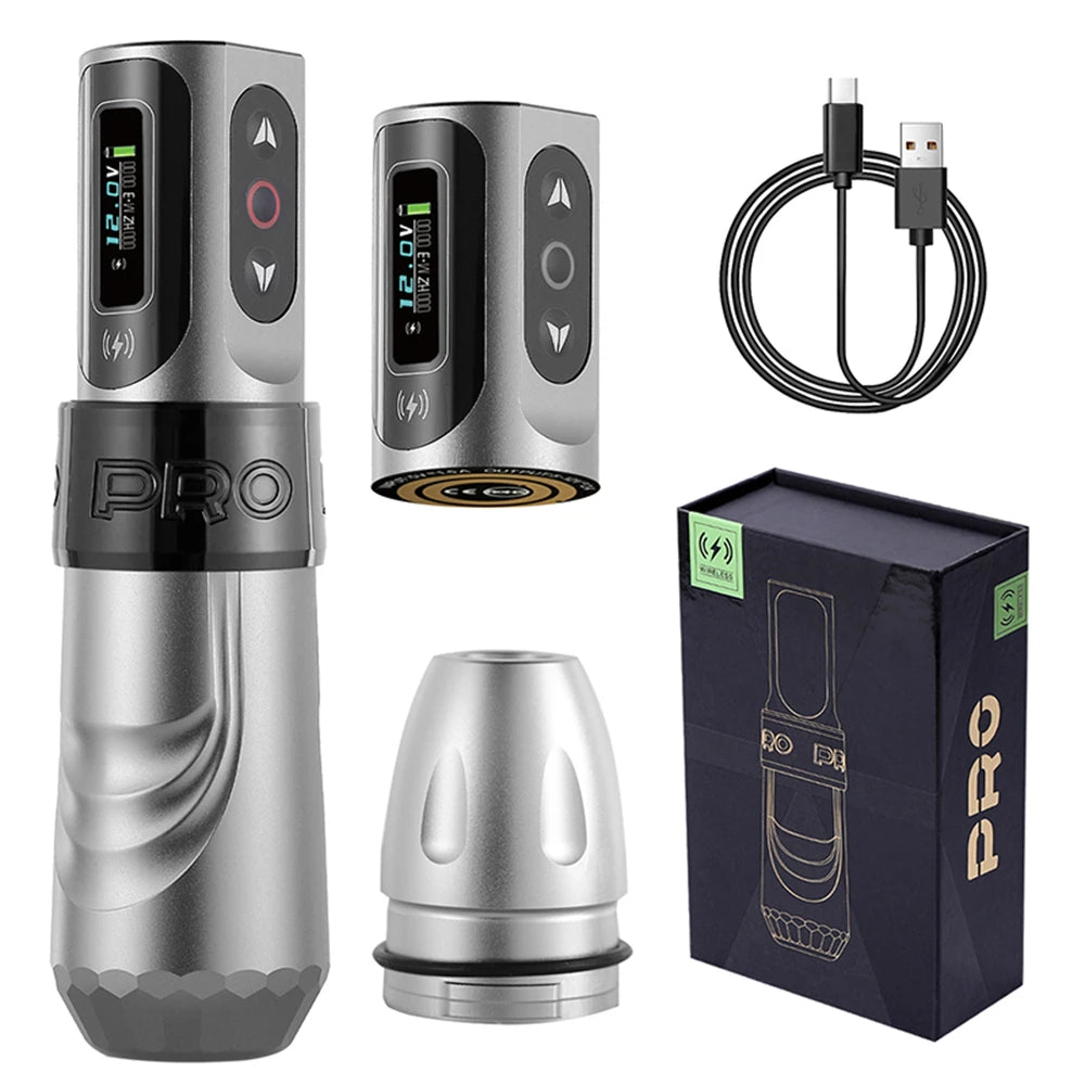 Wireless Tattoo Machines Professional Permanent Makeup Rotary Tattoo Pen LCD Display  Coreless Motor Tattoo Machine