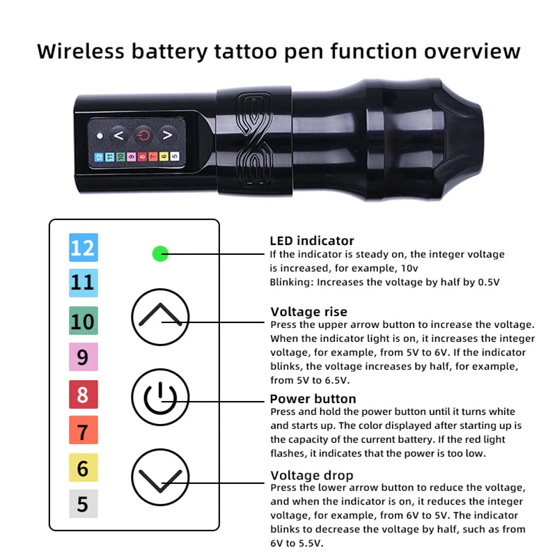 2024 New EXO Wireless Tattoo Machine Rotary Motor Device With Battery Permanent Professional Tattoo Pen machine for Body Art