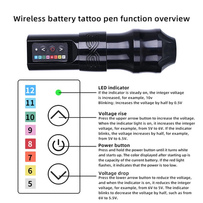 2024 New EXO Wireless Tattoo Machine Rotary Motor Device With Battery Permanent Professional Tattoo Pen machine for Body Art