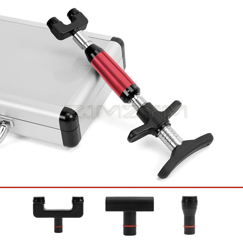 300N Chiropractic Adjustment Tool Spine 6 Levels 1/4 Heads Therapy Adjust Vertebration Tool Massager Manual Chiropractic Gun Set