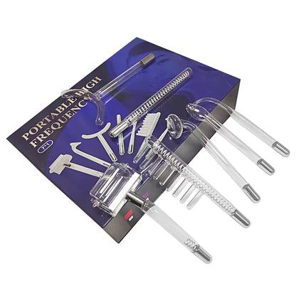 7in1 High Frequency Electrode Wand Machine Skin Tightening Acne Spot Wrinkles Remover Beauty Therapy Facial Care（ No Handle）