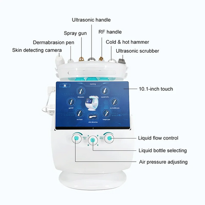 7 in 1 Smart Ice Blue Analyzer Multifunction Facial Machine Diamond Hydra Dermabrasion Facial Aquafacial