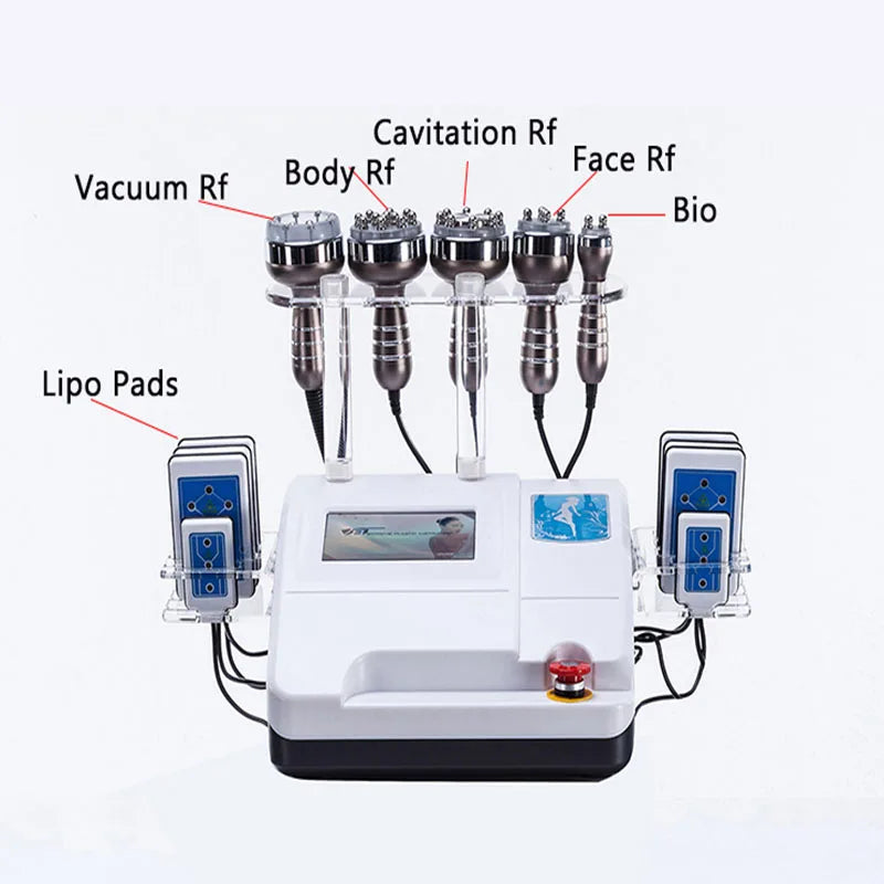 hot 6 in 1 vaccum 40k or 80k cavitation body slimming machine portable body fat burner body Shaper Weight Loss spa machine 6.0