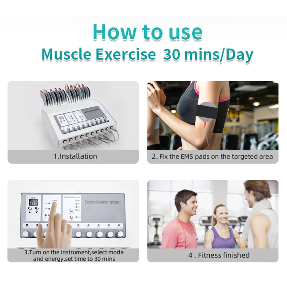 Slimming Machine Microcurrent Russian Waves Ems Muscle Atimulator Electrostimulation Current Device Weight Loss Body Massage