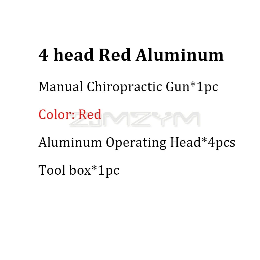 300N Chiropractic Adjustment Tool Spine 6 Levels 1/4 Heads Therapy Adjust Vertebration Tool Massager Manual Chiropractic Gun Set