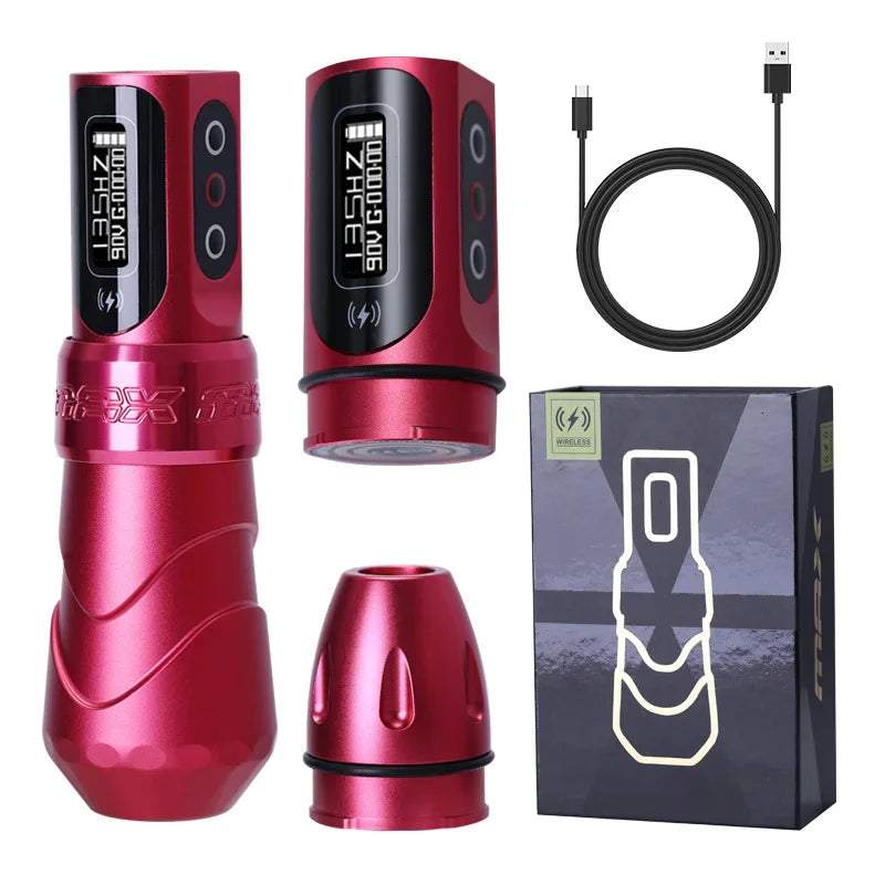 Wireless Tattoo Machines Professional Permanent Makeup Rotary Tattoo Pen LCD Display  Coreless Motor Tattoo Machine