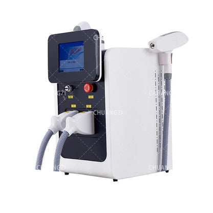 Three in One Semiconductor Laser OPT IPL Hair Removal Machine Portable ND Yag Laser Tattoo Removal Professional Beauty Laser Equ