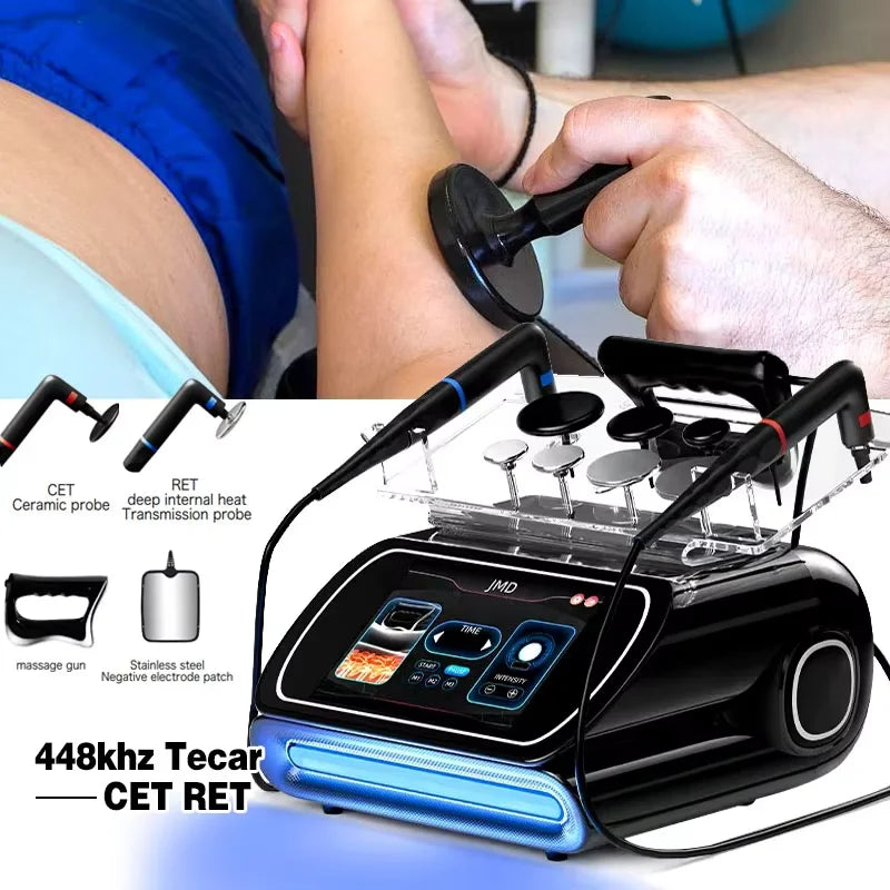 3 in 1 448KHZ RF Tecar Therapy RET CET Diathermy Body Sliming Machine Pain Relief Skin Tightening INDIBA Deep Care 2025