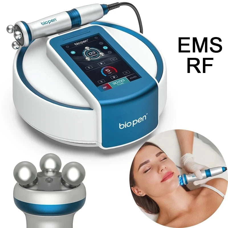 2024 NEW 5 Level RF Facial Lifting Micro-current Anti-aging Beauty Device LED Blue Light Skincare 360 Degree Rotary Massager T6