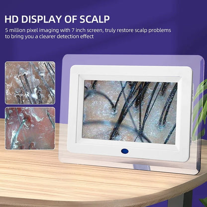 7 inch HD Display Professional Skin Analyzer 50X/200X Skin Magnifier Pore Microscope Face Tester Hair Follicle Scalp Detector