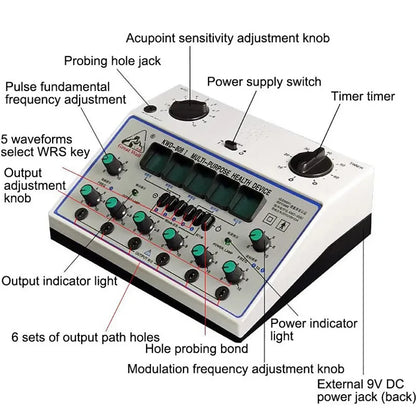 TENS Unit EMS Muscle Stimulator KWD808-I Nerve and Muscle Electro Acupuncture Therapy 6 Waveforms 6 Output EMS Massager
