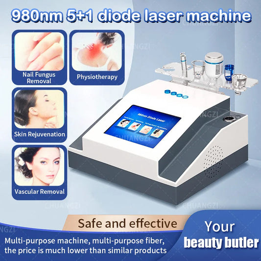 980nm Diode Laser Machine for Skin Fungal Infection Image Vascular Vein Removal Nail Fungus Removal Device