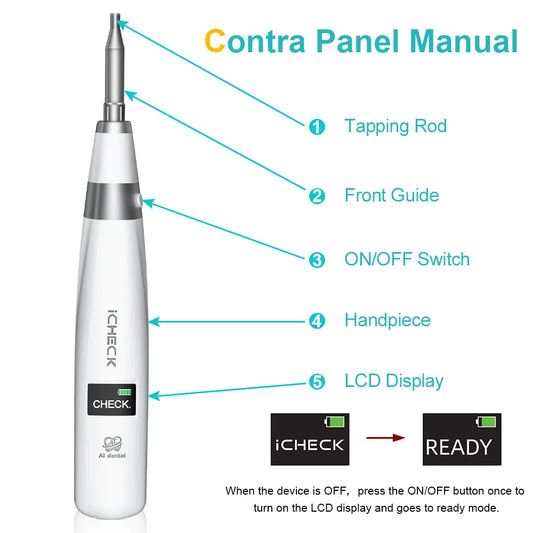 AI-ICHECK Dental Implant Stability Meter IST Test Measuring Device 0°~30° Upward Smart Tapping Strength 1.0N To 1.3N