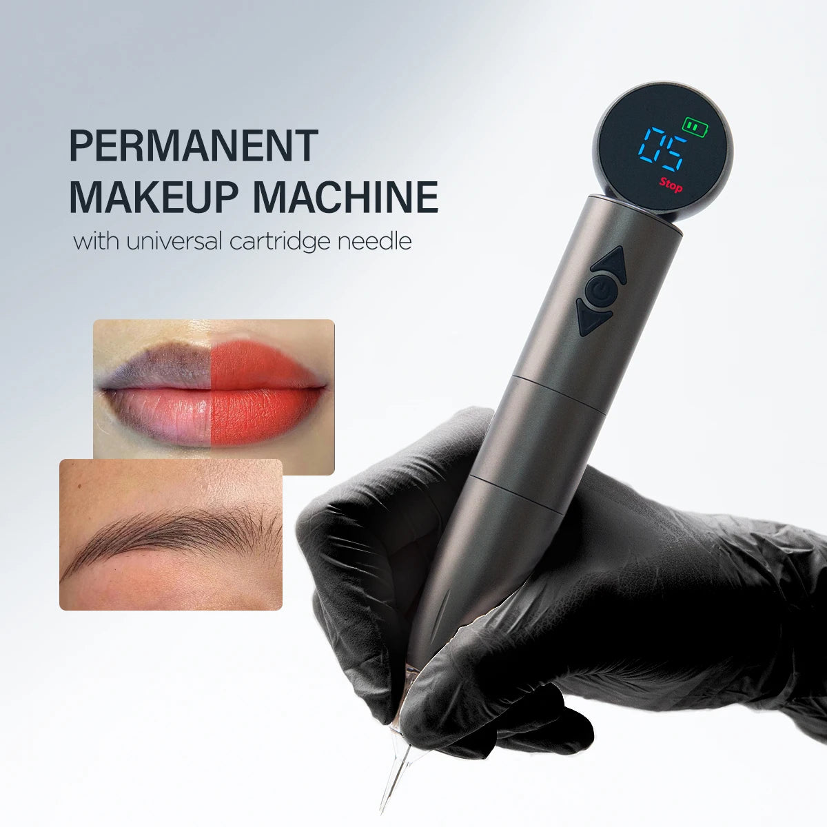 Wireless Portable Eyebrows 2.0mm Stroke Permanent Makeup Machine Microblading Machine 700mAh Rechargeable Battery Tattoo Machine