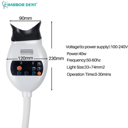 Dental Cold Light Lamp 3Color Desk Tooth Whitening Machine Bleaching Accelerator Device LED Light Dentistry Equipment Adjustable