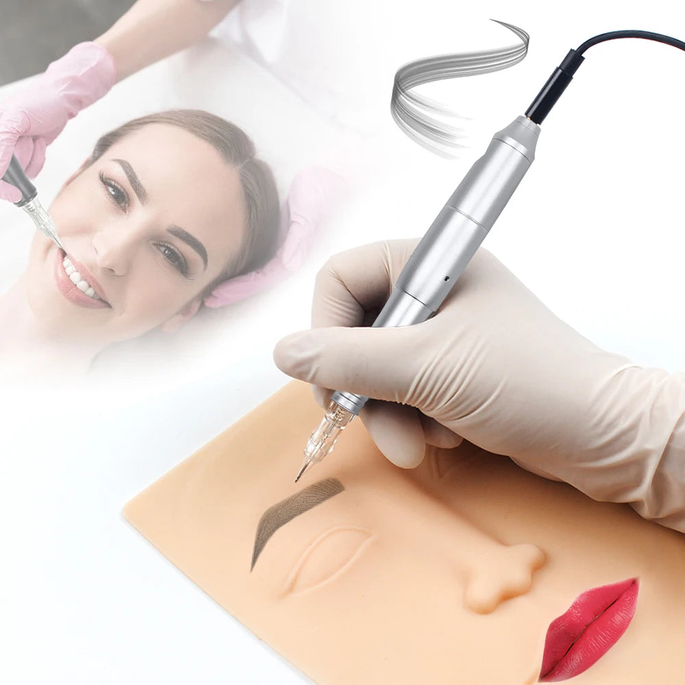 BMX Permanent Makeup Machine Kit for Eyebrows Microblading Eyeliner Lip shading Tattoo Machine Pen Gun with Cartridges