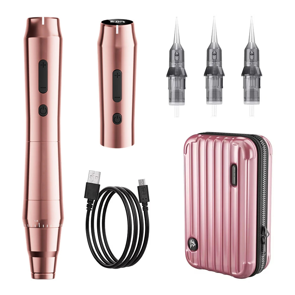Biomaser TP010 Wireless Tattoo Machine SPMU Machine Kits Eyebrow Digital Permanent Makeup Dermografo Microneedling Machine Pen