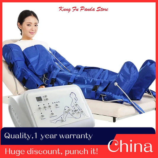 25Air Wave Pressure Lymphatic Drainage Vacuum Therapy Pressotherapy Machine Muscle Relax Leg Waist Body Massage Air Compression