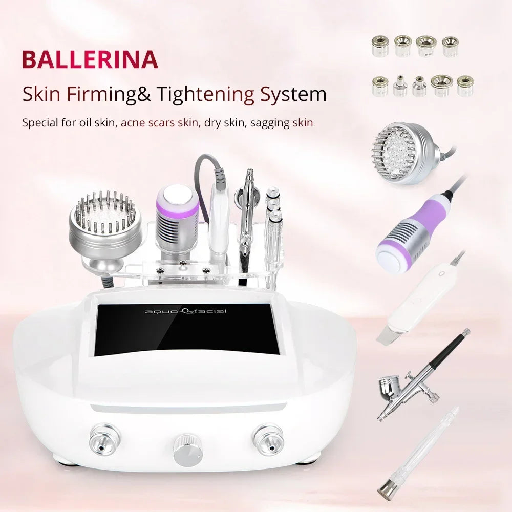 5-in-1 Ultrasonic Scrubber Photon Microdermabrasion Wrinkle Remover Skin Smoother Face Beauty Spray for Smooth Glowing Skin